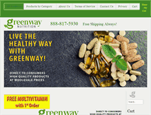Tablet Screenshot of greenwaynutrition.com